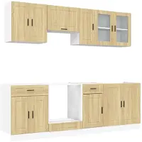 vidaXL 8-delige Keukenkastenset Porto bewerkt hout sonoma eikenkleur