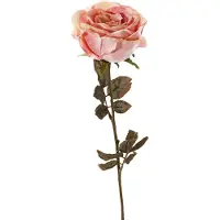 Top Art Kunstbloem roos Calista - oud roze - 66 cm - kunststof steel - decoratie bloemen