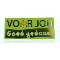 Voor Jou! Wensreep Chocolade – Fairtrade Belgische Melkchocolade 70g – Cadeau met Tekst Goed gedaan