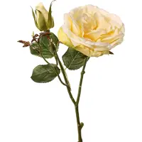 Top Art Kunstbloem roos Little Joy - geel - 38 cm - kunststof steel - decoratie bloemen