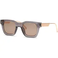 Philipp Plein Zonnebril SPP105M 50/24/145 Grijs transparant Acetaat MAN SPP105M