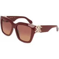Ferragamo Zonnebril - - SF2083SE - Bordeau - Acetaat-hernieuwd - Vierkant