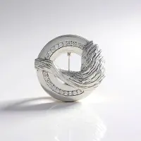 Cavill - Zilveren Hanger - 925 Sterling Zilver Geplatineerd - 21 Cambodjaanse Zirkonen 1 197 ct - Elegant Rondgeslepen Zirkonia Sieraad Dames