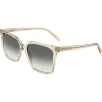 Salvatore Ferragamo Zonnebril - - SF2102S - Transparant salie - Acetaat - Vierkant