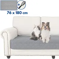 Hilvard - Hondendeken - Kattendeken - Bankbeschermer - Hondendeken auto achterbank - Geschikt voor bank, auto en bed - Grijs - 76 x 180cm