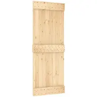 vidaXL Schuifdeur NARVIK Naturel en Zwart 80 x 210 cm (213,5 cm)