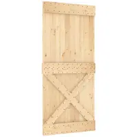 vidaXL Schuifdeur NARVIK 95 x 210 cm (213,5 cm) Naturel en Zwart