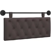 vidaXL Hangend hoofdbord Donkerbruin Stof