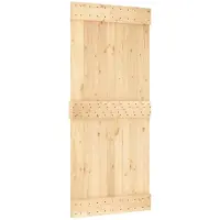 vidaXL Schuifdeur NARVIK Naturel en Zwart 90 x 210 cm (213,5 cm)