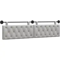 vidaXL Hangend hoofdbord Wolkgrijs Stof