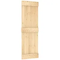 vidaXL Schuifdeur NARVIK Naturel en Zwart 70 x 210 cm (213,5 cm)
