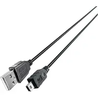 Grundig USB-A naar USB Mini-B 2.0 Kabel - Lengte 1 Meter - Geschikt als Datakabel en Oplaadkabel - Duurzame Kunststof Connectoren - Kleur Zwart - Universeel Toepasbaar Aansluitsnoer