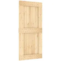 vidaXL Schuifdeur NARVIK Naturel en Zwart 95 x 210 cm (213,5 cm)