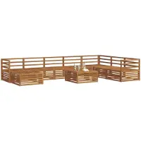 vidaXL Buiten bank set 9 st Naturel Massief Acacia Hout