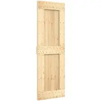 vidaXL Schuifdeur NARVIK Naturel en Zwart 70 x 210 cm (213,5 cm)