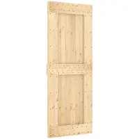 vidaXL Schuifdeur NARVIK Naturel en Zwart 80 x 210 cm (152,5 cm)