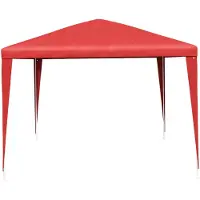 vidaXL - Partytent - 400 - x - 300 - x - 255 - cm - Rood - PE - en - staal