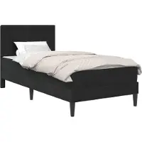 vidaXL Bedframe met matras met hoofdeinde Zwart 80 x 200 cm Fluweel