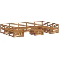 vidaXL Buiten bank set 10 st Naturel Massief Acacia Hout