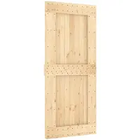 vidaXL Vlakke deur NARVIK 90x210cm Massief Pine Hout (Onbehandeld)