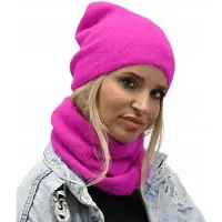 Alur Alpaka Serie - Dames Beanie en Sjaal Set - Fuchsia - Warm en Stijlvol