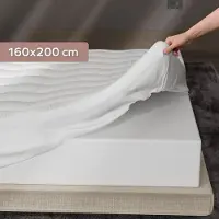 CozySense Topper Matras 160x200 - Matras Topper - Topmatras - Topdekmatras - 3 Comfortlagen - Ademend Eierdoos Gel-Infused Traagschuim - 3 cm - 360° Hold Elastieken