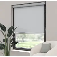 Dutchblinds Rolgordijn - lichtdoorlatend - Licht Grijs - 50x275cm - Raamdecoratie op maat