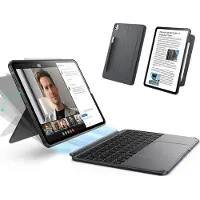 ESR Toetsenbord Hoes Geschikt voor iPad Pro 11 (2024/2025) | Shift Book Case | Magnetisch Afneembaar Toetsenbord | Beschermhoes met Standaard | Verlichte Toetsen | Grijs