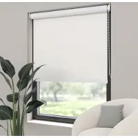 Dutchblinds Rolgordijn - verduisterend - Off White - 200x190cm - Raamdecoratie op maat