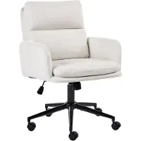 Beliani CONSTANTIA - Bureaustoel - Gebroken wit - Polyester