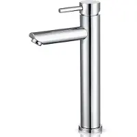 LOMAZOO Wastafelkraan - Mengkraan Wastafel - Badkamer Kraan - Wastafel Kraan - Wastafelkraan Hoge Uitloop - Chroom [PEGASUS]