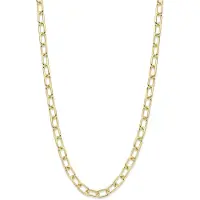 MORI Gold Filté 6,0mm breed collier, Closed-for-Ever, korte Ronde schakel, goud gevuld 1/20