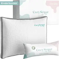CozySense Kinderkussen - Hoofdkussen Kind - Peuterkussen - Versnipperd Traagschuim + Micro-Vezels - Verkoelende Technologie - Vulbaar - Incl. Extra 100g Schuim - 40x55 cm - Kinderen 2-12 jaar