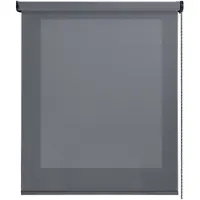 STORESDECO - Screen Premium rolgordijn met technische stof, 38 mm donkergrijs 120x180 cm