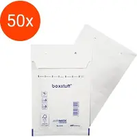 Boxstuff - Luchtkussen Enveloppen - 350x470mm - K20 - 50 Stuks - Wit