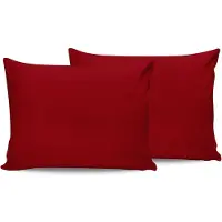 Asir - Kussensloopset - Kastanjebruin – 50 x 80 cm – 100% katoen