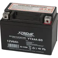 Xtreme Onderhoudsvrije - Loodaccu - gelaccu voor motorfietsen, 12 V, 4 Ah, rechts, 82-330#