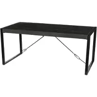LivingFurn eetkamertafel norris 160x90 cm mangohout / gecoat staal