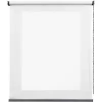 STORESDECO - Premium doorschijnend rolgordijn met metalen afwerkingen, Wit, 120x180 cm