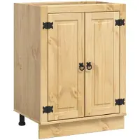 vidaXL Kast SKI HoningBruin 60 x 46 x 81,5 cm Massief grenenhout