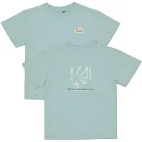 LEVV Little T-shirt met backprint lichtblauw Jongens Katoen Ronde hals - maat 140