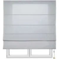 STORESDECO - Vouwgordijnen Pakket Gordijn met Stokken voor Ramen Grijs 105x250 cm