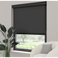 Dutchblinds Rolgordijn - verduisterend - Zwart - 165x275cm - Raamdecoratie op maat
