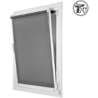 STORESDECO - Doorschijnend EasyFix rolgordijn, rolgordijnen zonder boren Grijs, 150x180 cm