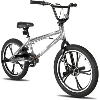 Hiland 20 Inch Freestyle BMX Fiets - 5 Spaken (Mag Wheels) - 360 Graden Rotor - Inclusief 4 Pegs - Jongens & Meisjes (meer dan 7) - Geschikt voor buitenactiviteiten in de lente