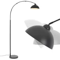 DNA Booglamp - Vloerlamp - Lampenkap - Booglampen Dimbaar - Booglampen Staand Vloerlamp - Zwart - 30cm x 30cm x 204cm