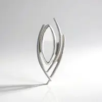 Cavill - 925 Sterling Zilveren Hanger met Witte Kwarts 2,995 ct Marquise Cabochon - Modern Minimalistisch - Luxe Sieraad 33x14 mm
