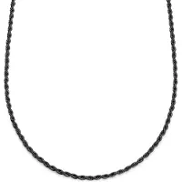 Lucleon Essentials | 4 mm Gunmetal Zwarte Ketting met Gedraaide Schakels