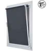 STORESDECO - Opaco EasyFix rolgordijn, rolgordijnen zonder boren Grijs, 60x180 cm