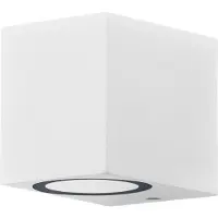 Osram ENDURA Classic Square Down outdoor wandlamp, wit, GU10-fitting (max. 35 W), kan worden uitgerust met een eenvoudige of slimme lamp, Down- of Up/Down-armatuurvariant, beschermingsklasse IP44